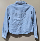 Cat   Jack Girls  Light Wash Blue Denim Button Front Ls Shirt -- Size Medium 7 8