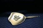 Vintage Gold Toned Vanity Set Hand Mirror  Hair Brush   Comb Floral Design 