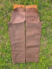Old West J s  Collins Cowboy Drover Leather Shotgun Step-in Chaps