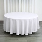 5 White 108  Round Polyester Tablecloths Wedding Catering Decorations Sale