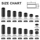 Nylon Spacer Assortment Kit  345 Pcs M3 M4 Black Round Plastic Unthreaded Spacer