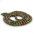Natural Unakite 108 Prayer Beads Tibet Buddhist Mala Necklace Meditation Healing