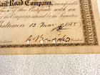 13 March 1858 Baltimore   Ohio Railroad Company Stock Certificates  100 A Share