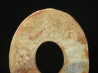 3 1   Old Chinese Dynasty Jade Carved People Dragon Beast Pattern Yubi Yu Bi