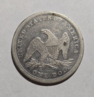 1843-p Seated Liberty Dollar Cleaned