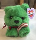 Puffkins Holiday Jingles Green Bear W  Candy Cane 4  Plush Stuffed Animal New