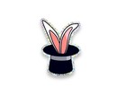 Sparkly Rabbit In Magician s Hat Sticker   Collectible Magic Sticker