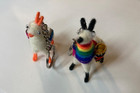 2 Peruvian Llama Keychain Handmade 2 5  Tall