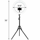 18  Led Smd Ring Light Kit With Stand Dimmable 6600k For Makeup Phone Camera
