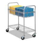 Safco 5236gr 1 Shelf 1 Bin Dual-purpose Wire Mail And Filing Cart - Gray New