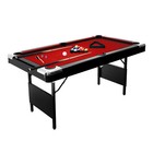 6 Ft Foldable Pool Table Billiard Table Compact Space Indoor outdoor Red