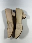 Antique Wedding Slipper 19th Century Victorian Wedding Shoes Louis Heel  worn 