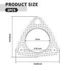 2pcs 2 exhaust Gasket Set 3-bolt Exhaust Flange Gasket With High Sealing mult   