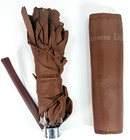  christian Dior  Vintage Dior Brown Monogram Umbrella With Case Used Very Good