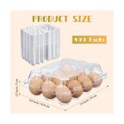 Zubebe 400 Pcs Plastic Egg Cartons Clear Egg Cartons Bulk Clear Blank Egg Car   
