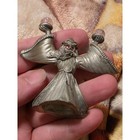 Vtg Spoontiques Cmr588 Wizard Figurine Pewter Red Clear Fantasy Crystal
