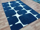 New Modern Blue Hand Tuftearea Rug Handmade Any Room Bedroom Hall Carpet