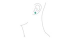 New  925 Solid Sterling Silver Simple   Elegant 6mm Turquoise Ball Stud Earrings