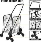 Folding Shopping Cart 110lbs Alloy Steel Utility Cart With Stair Climbing Wheels