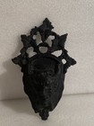 Antique Cast Iron Devil Wall Mounted Match Holder Strike Victorian 1890s Vintage