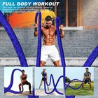 Battle Ropes For Home Gym 1 5inch Diameter 30ft Lengths Workout Heavy Blue 