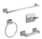 4 Piece Set Bathroom Hardware Polished Chrome Double Robe Hook  24    Towel Bar