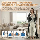 50 x70  Wearable Electric Heated Blanket Snuggle Throw W  Sleeves   Foot Pocket