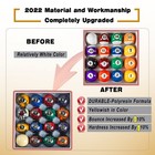 Premium Billiard Balls Pool Table Accessories 2-1 4 Regulation Size 16 Pool B   