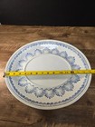 Vtg Italian Porcelain Blue white Flower Soup Tureen W  Ladle Lid Platter Bowl