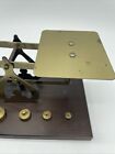 Vintage English Postal Balance And or Pharmacy Scale Brass Wood   1o6