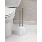 Toilet Brush Plunger Set Bathroom Cleaning Compact Stainless Steel Storage New