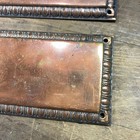 Vintage Copper Plates Push Finger Architectural Door Salvage