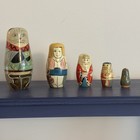 Vintage 5 Pc Hand Painted Unique Russian Nesting Dolls