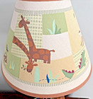Vtg  Zoo safari Animal Child s Lamp Ceramic Nursery Table Light With Shade 15  