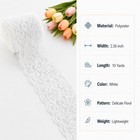 White Lace Trim Ribbon 10 Yards 2 36 Inch Wide Lace Ribbon For Sewing  Floral   