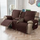 100  Waterproof Recliner Cover Double With Center Console  Strap Design   