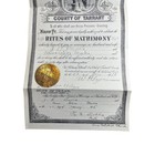 Antique 1915 Texas Marriage License Tarrant County Fort Worth Ephemera Envelope