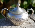 Vintage Sugar Bowl Silver Plate Sheridan Co  Made In Usa 1950 s