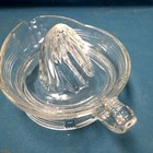 Vtg Hazel Atlas 6  Clear Pressed Glass Juicer Basketweave Pattern No Chips
