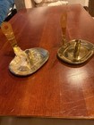 Vtg Virginia Metal Crafters Brass Wall Sconce   Candlestick Holder Williamsburg