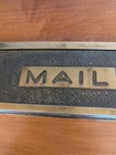 Antique Solid Brass Cast Mail Letter Wall Slot  13    
