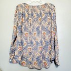 Loft Top Blouse Size Small Dress Work Casual Floral Leaves Print Long Sleeve