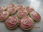 Chanel  Vintage 10 Gold Tone Cc Logo  Pink  20mm  3 4   Button This Is For 10