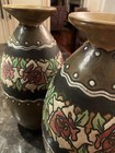Pair Of Gr  s Keramis Marron Frise De Fleur D 622 Charles Gatteau Vases