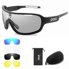 5 Lens Poc Photochromic Bike Sports Sunglasses Mens Womens Cycling Sport Glasses