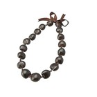 Hawaiian Jewelry Handmade Brown Kukui Nut Choker Necklace 18  From Maui  Hawaii