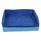 Blue Large Foldable Dog Pool For Convenient Storage And Travel Water Play