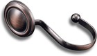 Oil Rubbed Bronze Shower Curtain Hooks - Set Of 12 Rustproof Rings New
