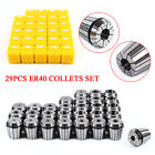 29 Pcs Er40 Precision Spring Collet Set Milling Lathe Cnc Chuck Bit Holder Tool