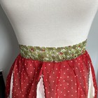 Vintage Red   Green Polka Dot Christmas Tree Apron